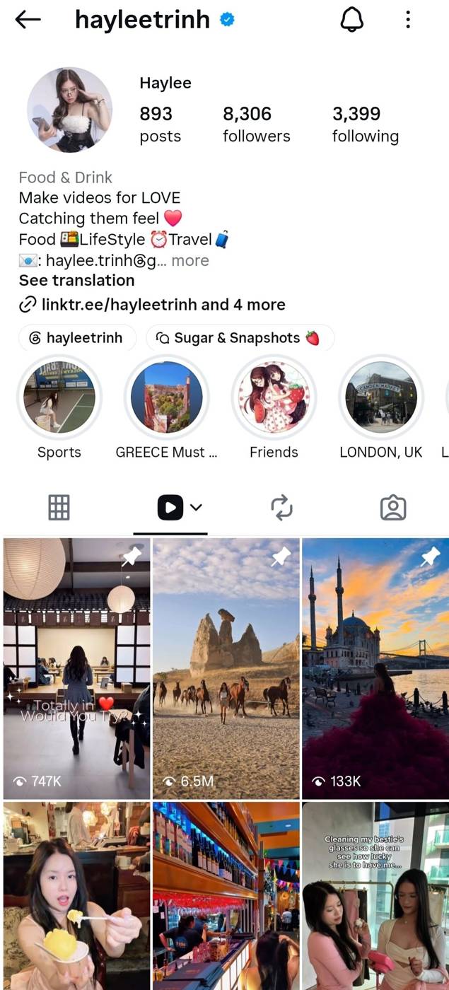 Instagram @hayleetrinh